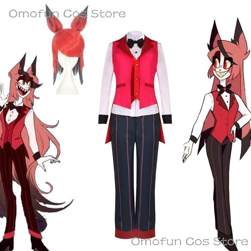 Anime Hazbin Cosplay Hotel ALASTOR CHARLIE Cosplay Costume Wig ...