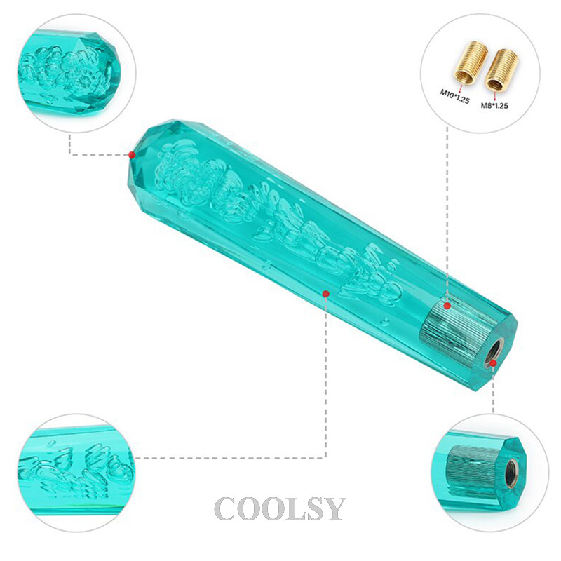 COOLSY 20CM 4 Colors Universal Car Crystal Bubble Gear Stick Shift ...