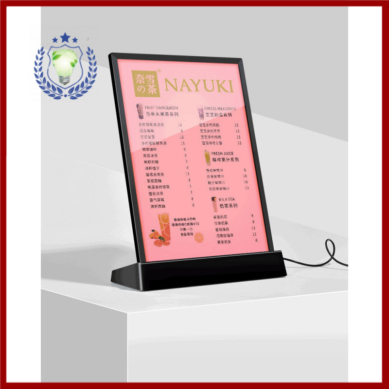 Luminous Menu Display Board Bar Counter Milk Tea Shop Acrylic Table ...