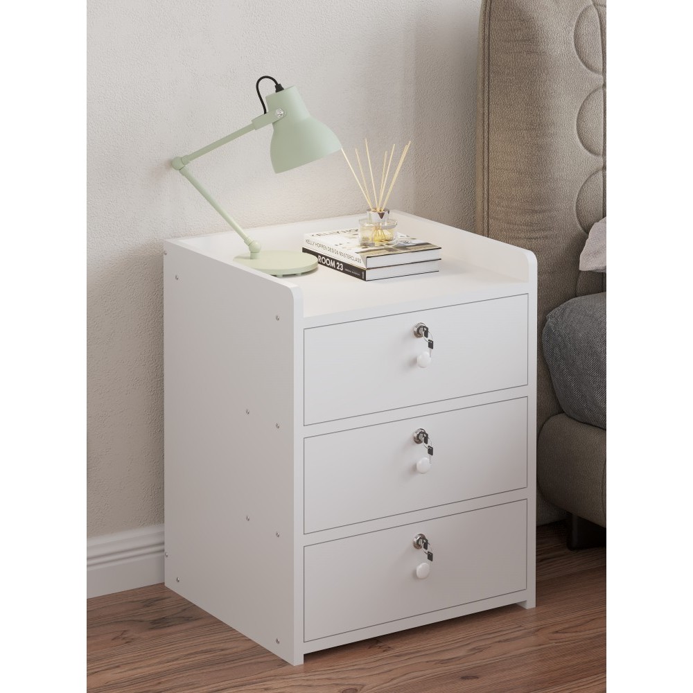 Illustration of Compact Minimalist Bedside Tables With Drawers