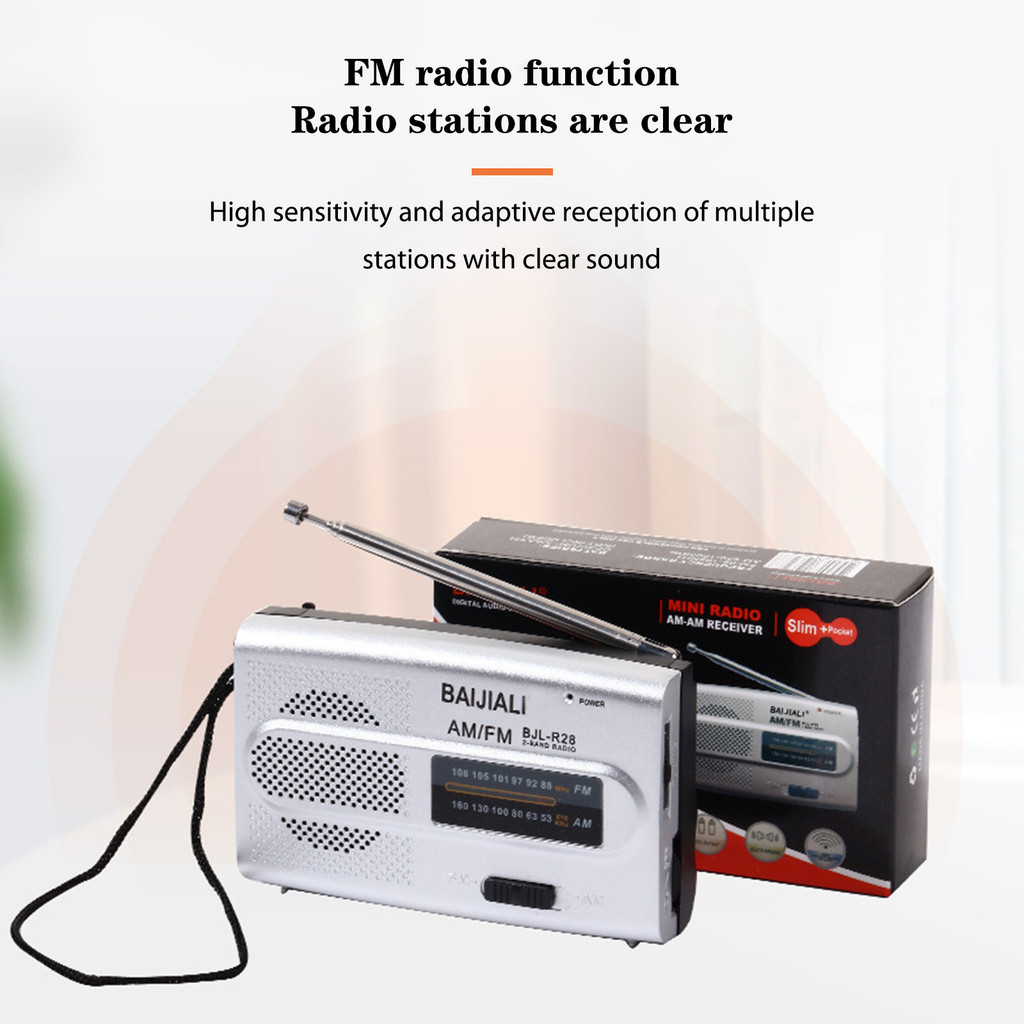 Digital AM/FM Radios Built-In Speaker Handheld Pocket Dual-band Radio ...