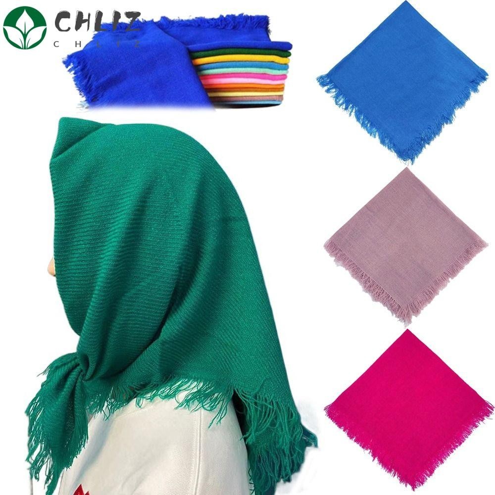 CHLIZ Square Scarf, Windproof Breathable Women Scarf, Solid Color Light ...