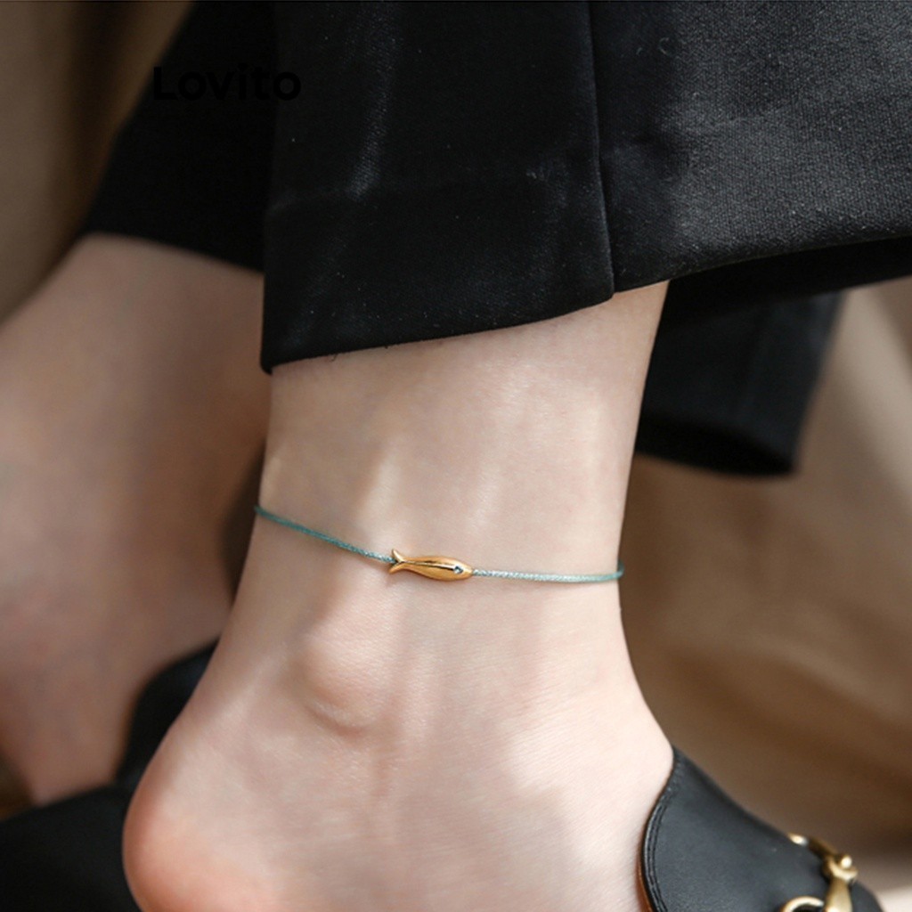 Lovito Women Casual Plain Metal Anklet LFA01090 | Shopee Philippines