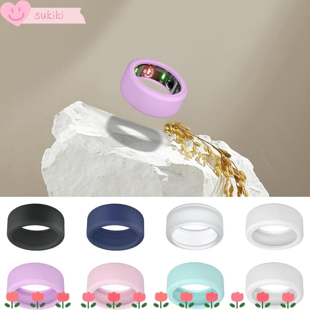 SUKIKI Silicone Cover for Oura Ring Protector, Shockproof Durable