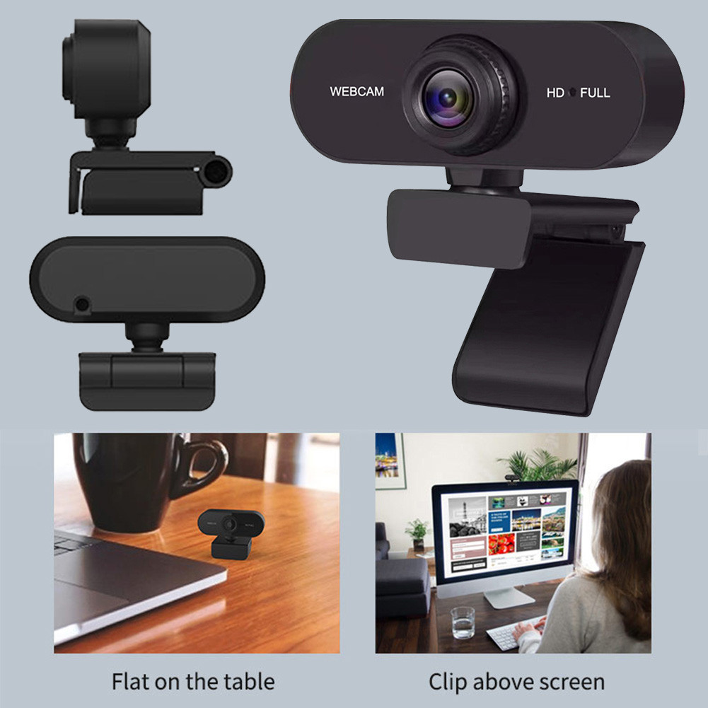 Rain USB HD 1080P/2K Web Camera Plug and Play with Microphone Computer ...