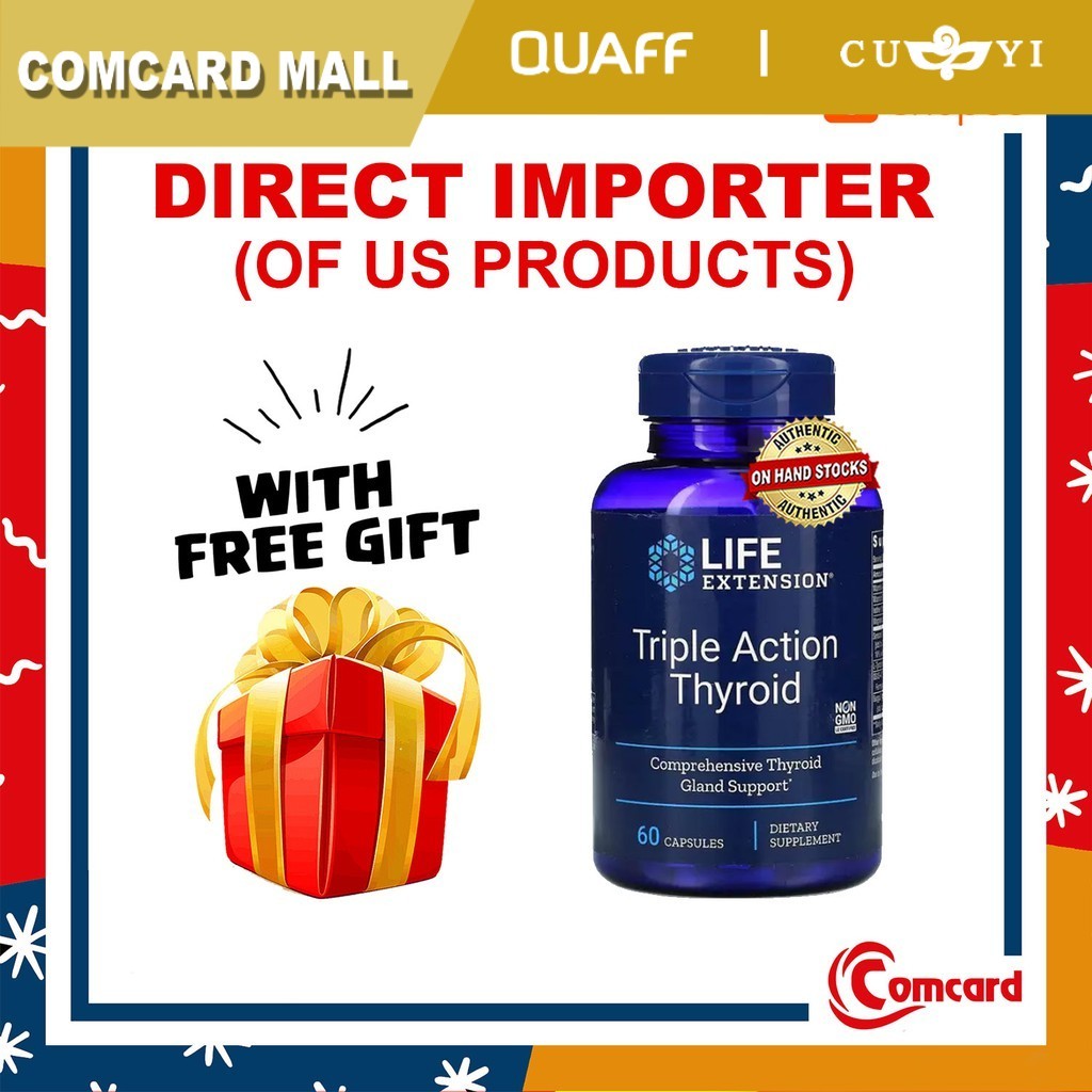 Complément Thyroïde Triple Action Life Extension - 60 Capsules, Neuf Scellé