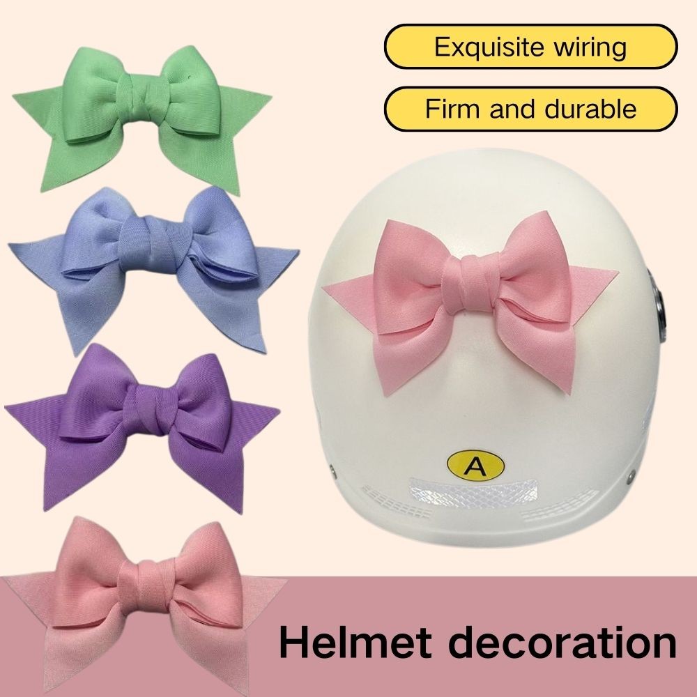 Helmet Ribbon decoration Helmet Bow Motorcycle Electric Bike Skiing ...