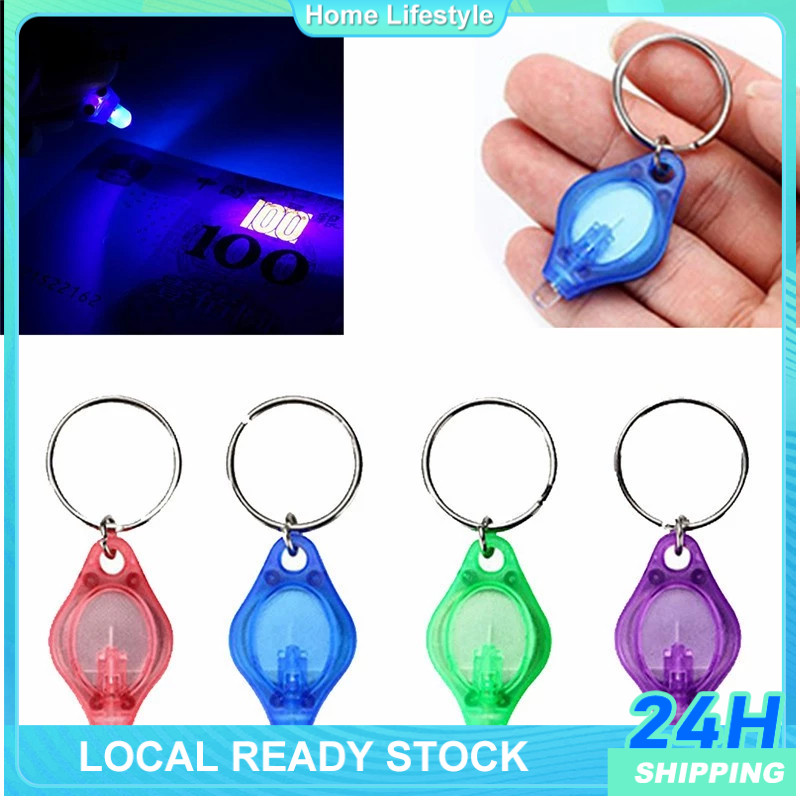 Mini LED UV Flashlight Keychain Promotion Gifts Ultraviolet Torch Light ...