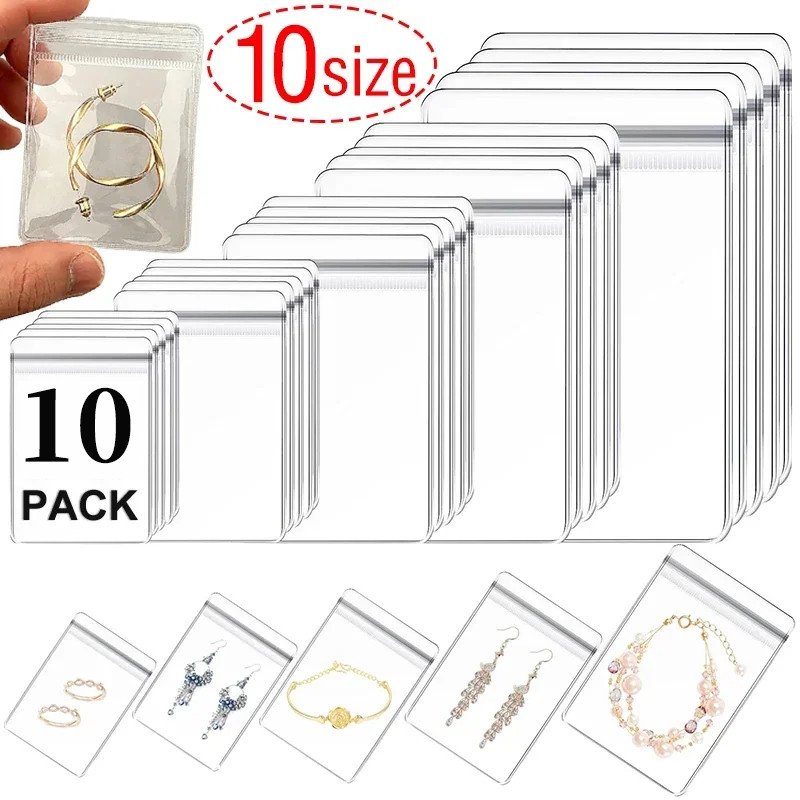 Jewelry Organizer Pouch Bags/Transparent PVC Anti-Oxidation Storage ...