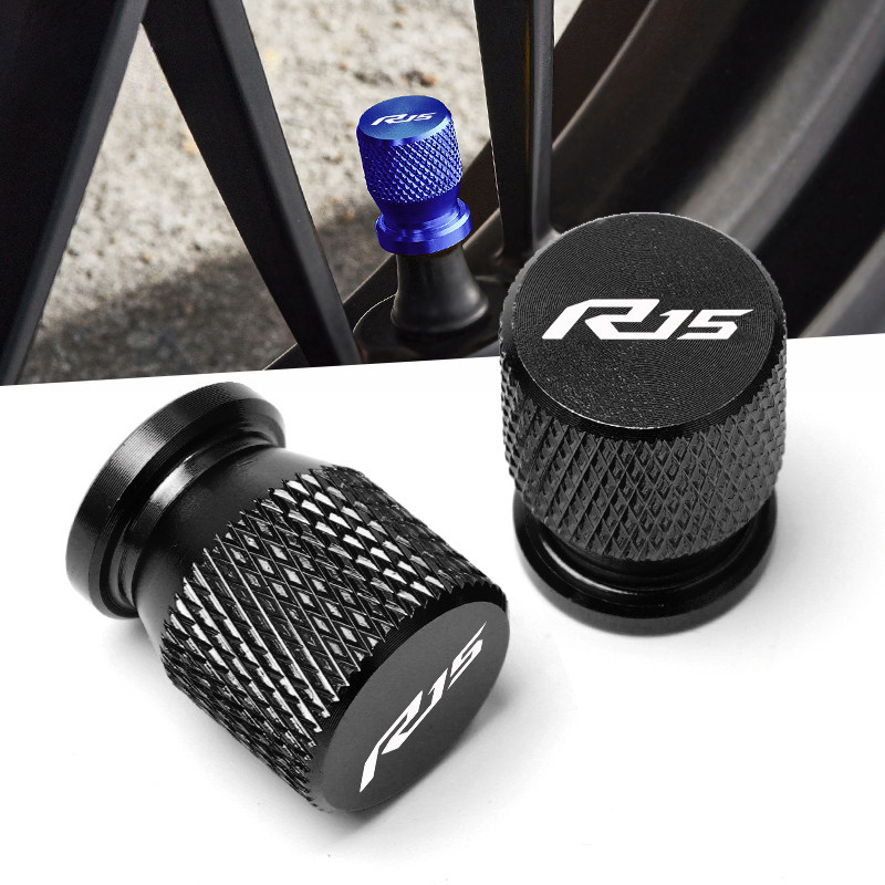 GG+R15 Motorcycle Tyre Valve Caps Air Port Stem Cover CNC Aluminum ...
