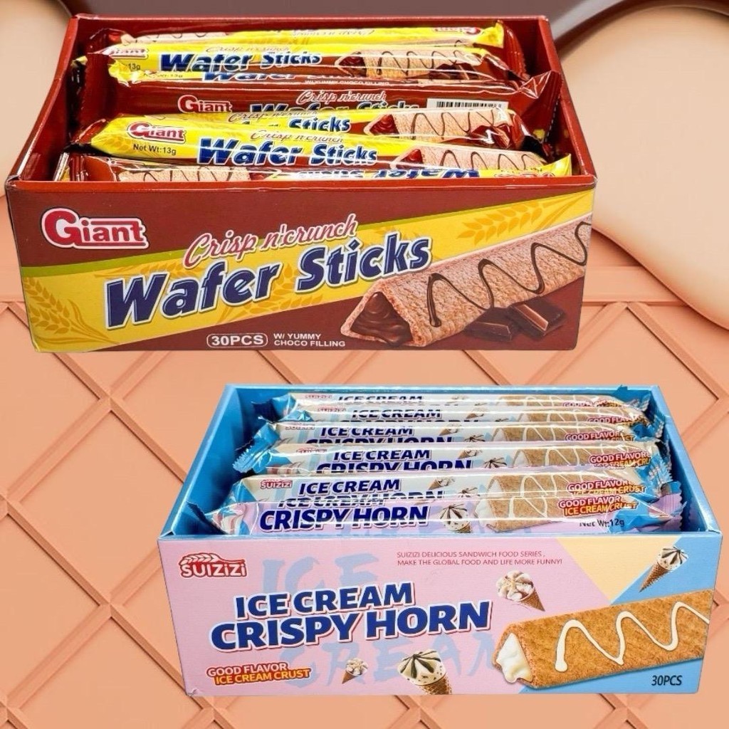 30 pcs Ice Cream Crispy Horn and Giant Chocolate Wafer Giveaways