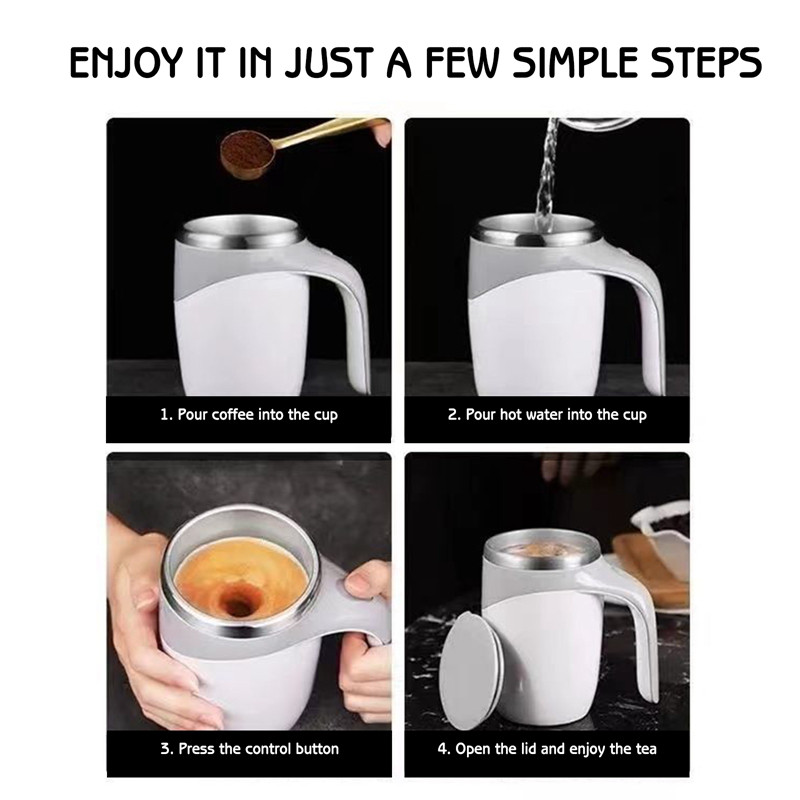 Automatic Magnetic Stirring Coffee Mug, Self Stirring Mug Magnetic ...