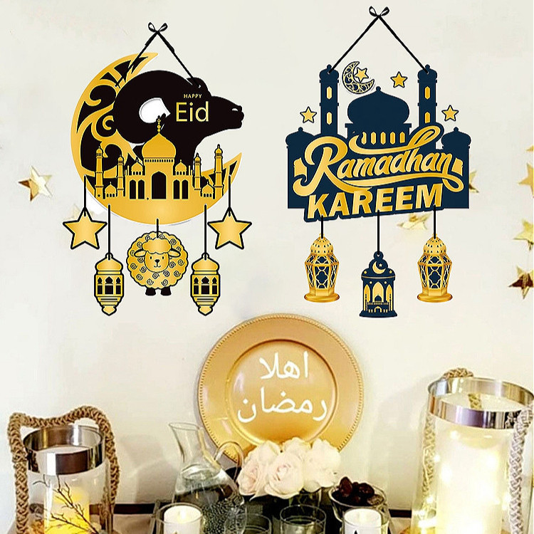 Ramadan Party Decoration Hari Raya Stars Moon House Decoration Hanging ...