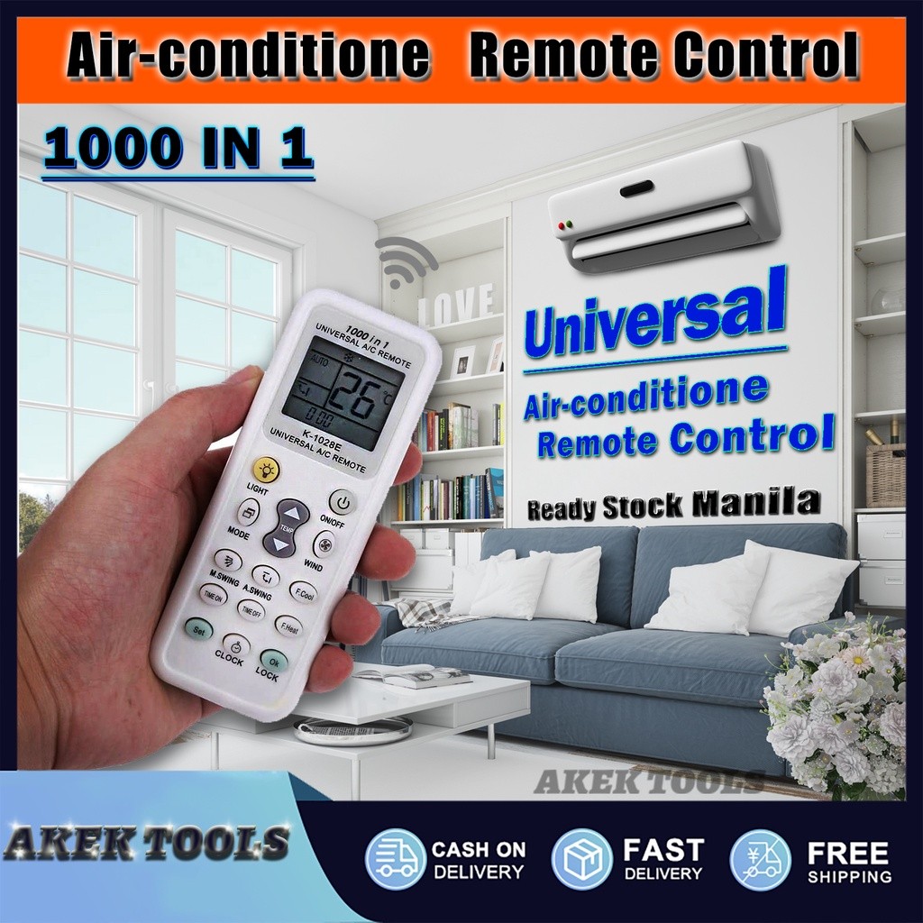 1000 in1 Universal Wireless Remote Control AC AIRCON Digital LCD Remote ...