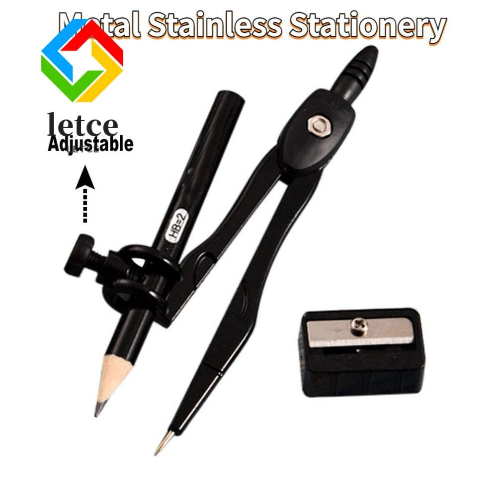 LETCE Draw Circle Tool, Clip Pen Type Metal Drawing Compasses Set, High ...