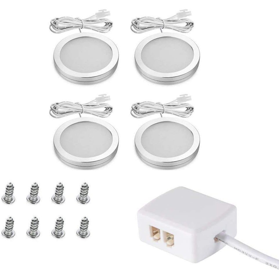 4pcs LED Under Cabinet Lighting Fixture,12V Interior LED Roof Spot ...