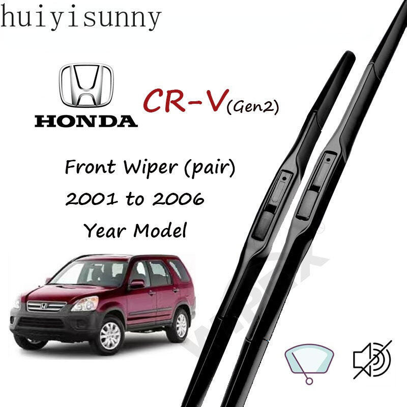 GG+HYS Gen2 Honda CRV 20+21 Front Wiper Blade Set/Pair for 2001 to 2006