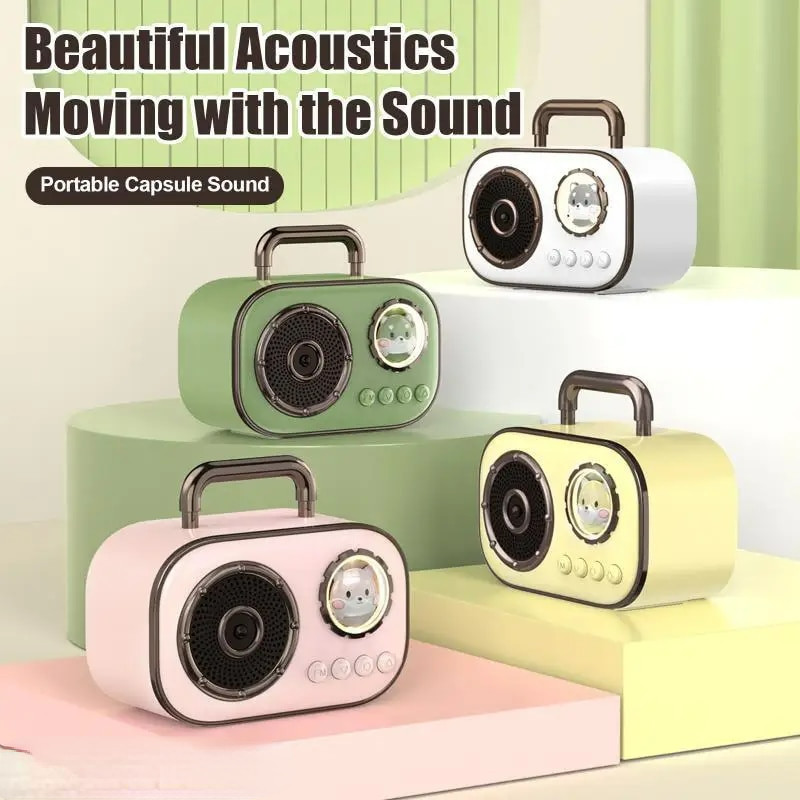 Retro Bluetooth Speaker Subwoofer Mini Speaker Wireless High Sound ...
