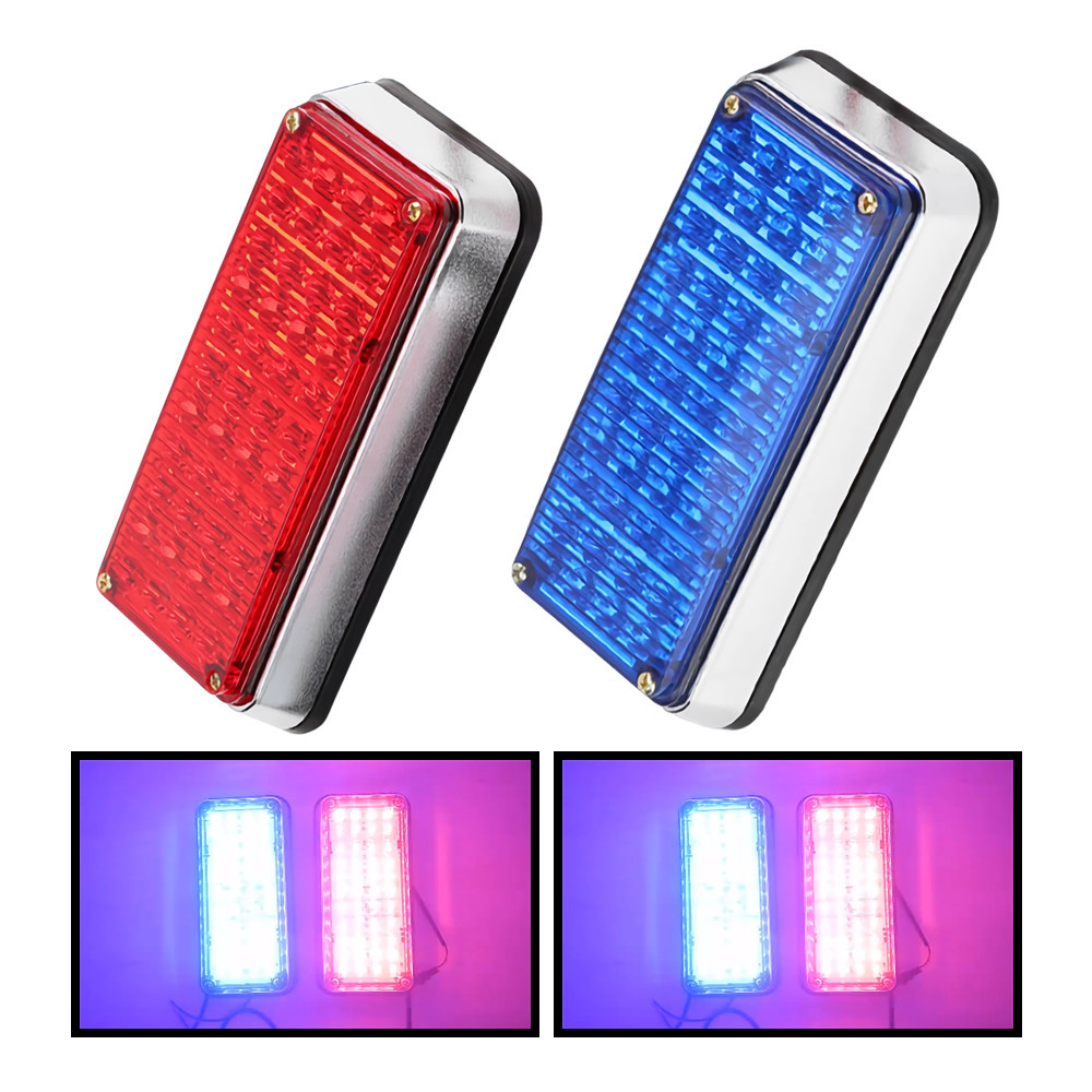 Red blue led police lights 12v 24v ambulance flashing lights car police