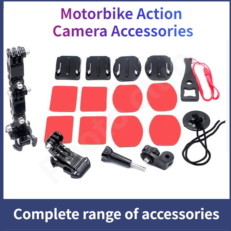 Motorcycle Base Mount Riding Helmet Chin Action Camera Accessories For  GoPro 12 11 10 DJI OSMO Action Insta360 X2 X3 X4 - Main Image