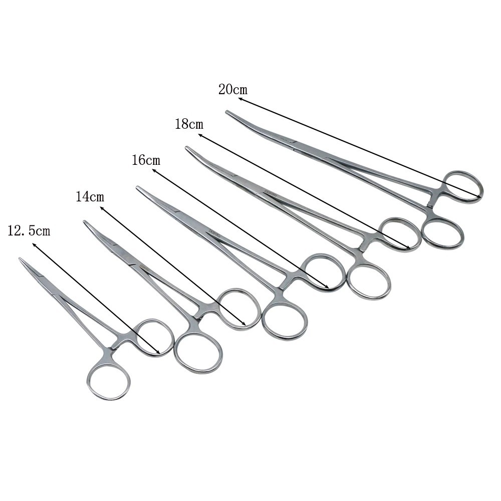 Stainless Steel Hemostatic Clamp Arterial Forceps Surgical Pet Hemostat ...