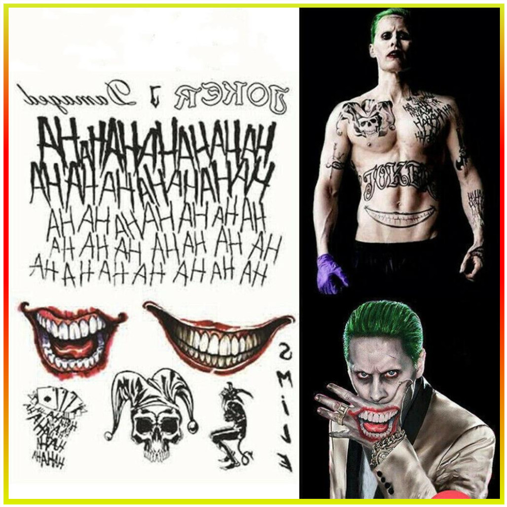 La Catrina Haarreif FASNACHT TEMPORÄRES TATTOO SET Joker Batman Horror Karneval Fasching Halloween Kostüm Joker