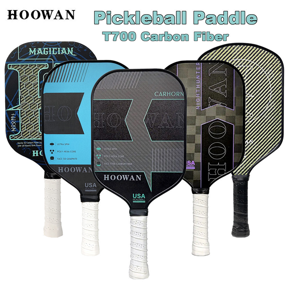 HOOWAN 16MM Pickleball Paddles T700 18K Carbon Fiber Pickleball Racket ...