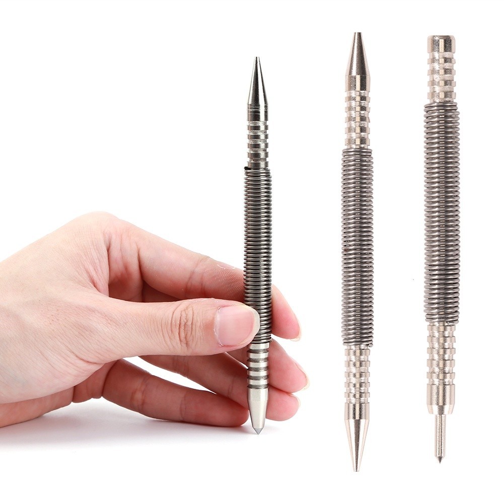 RR+`Pring Tool Hammerless Nail Set 5000 PSI Center Holes Punch Spring ...