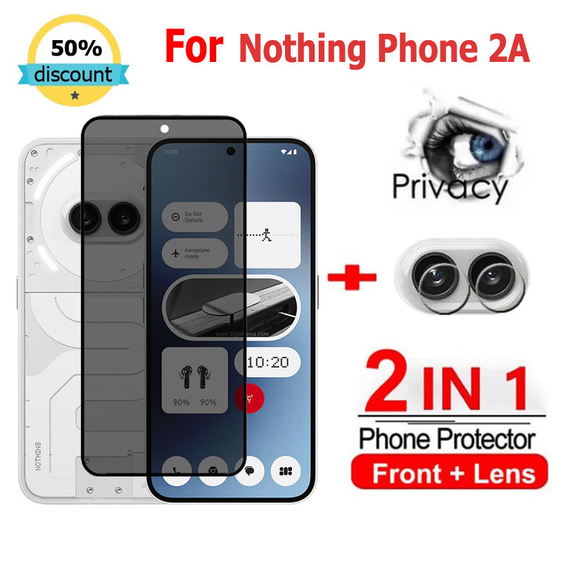 Nothing Phone 2A Privacy Tempered Glass Anti-Spy Full Coverage