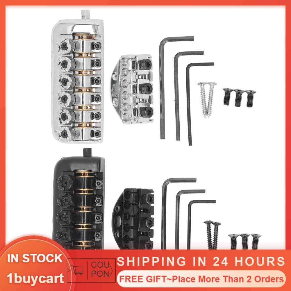 Ponte Per Chitarra Senza Testa A 6 Corde - Tailpiece Con Meccanismo A Verme - Foto 6