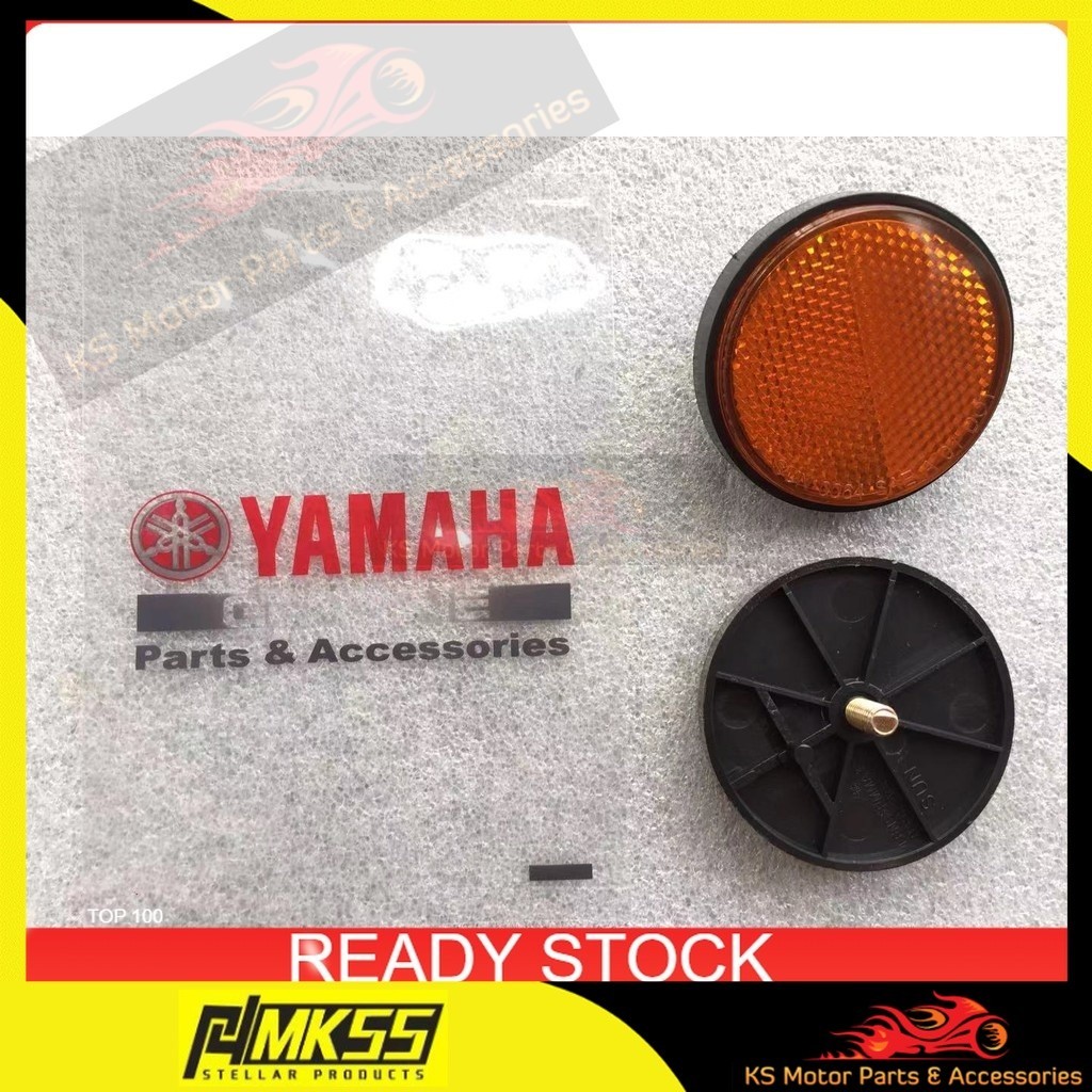 2-Pack Round Red Reflectors - Universal Fit For Motorcycles, ATVs, Dirt Bikes 8 thumbnail image