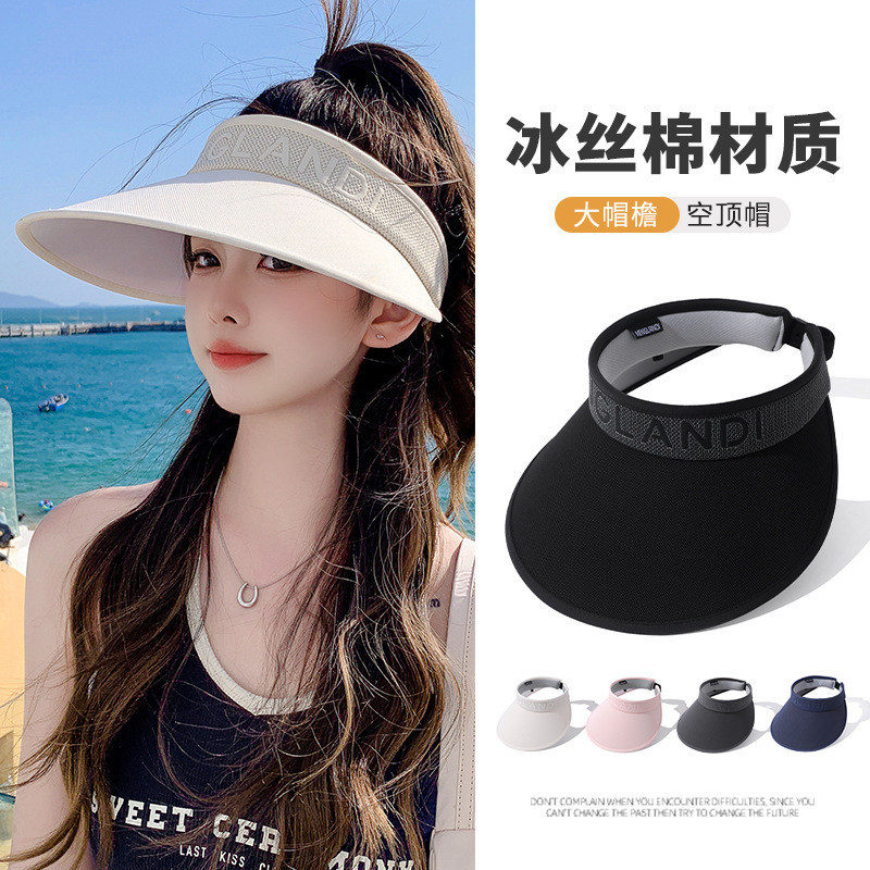 Sun Protection Sun Hat Female Summer Uv Protection plus-Sized Brim Air ...