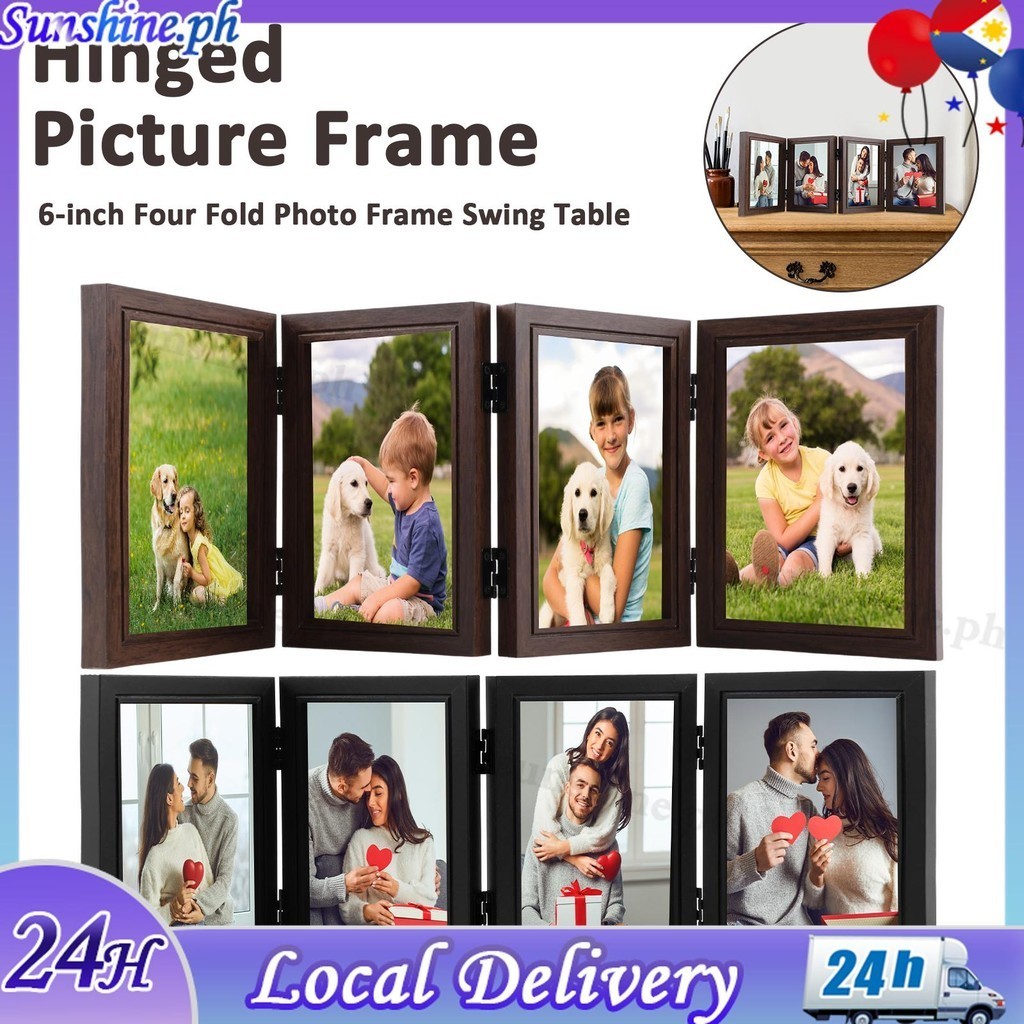 Hinged Picture Frames 4x6 inch Foldable Photo Frame with High ...