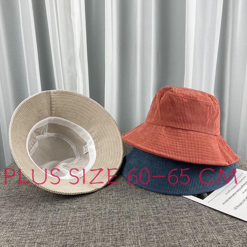 Cotton Bucket Hat big size 61 cm Men Women fishing Cap Panama Fashion Fold Sun Hats Shopee Philippines