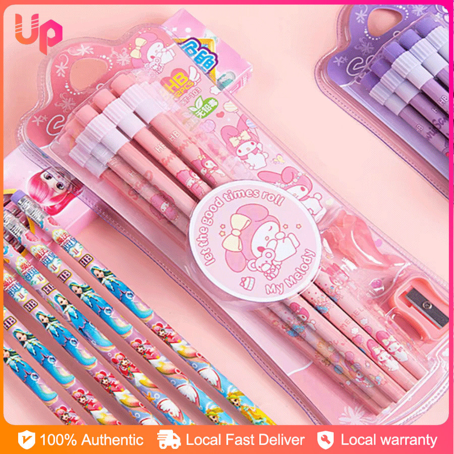 Sanrio Kuromi 12pcs Pencil Special HB With Eraser Pencil Sharpener Set ...