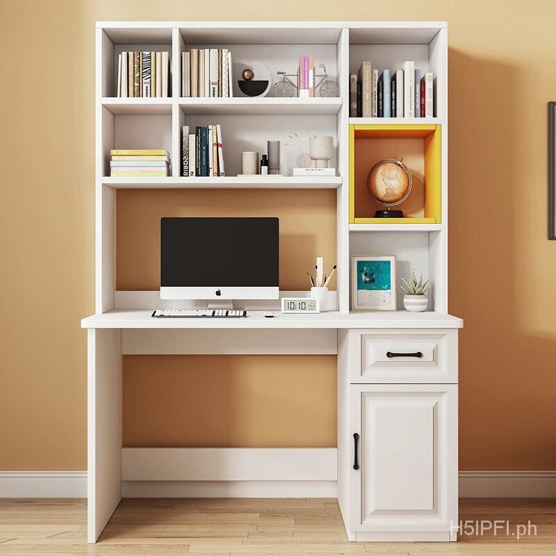 Cherry Blossom Desk Computer Desk Desktop Study Table Desk Bookshelf ...