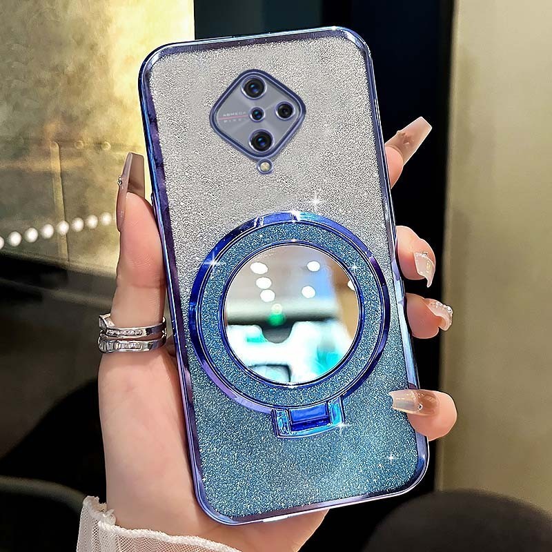 Phone Case Vivo S1 Pro 1920 New Design Magnetic Stand Holder Transparent  Casing Thin Clear Soft Phone Case