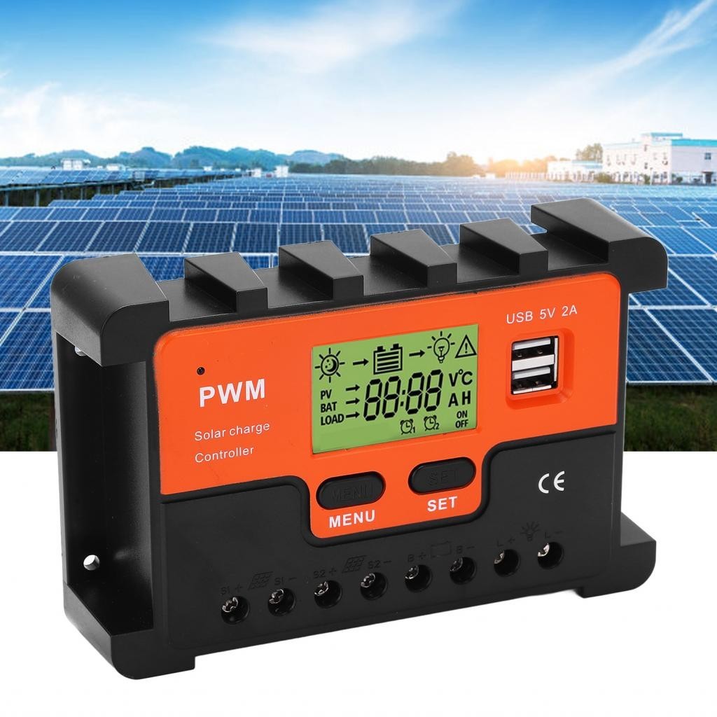Eleganthome PWM Solar Controller 12V/24V Automatic Identification ...