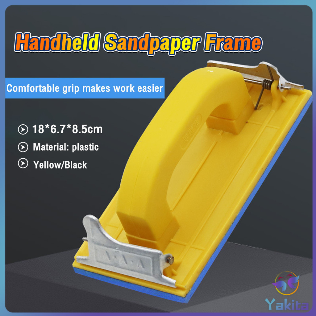 Yaki Handheld Sandpaper Sheet Frame Holder Antislip Hand Sandpaper