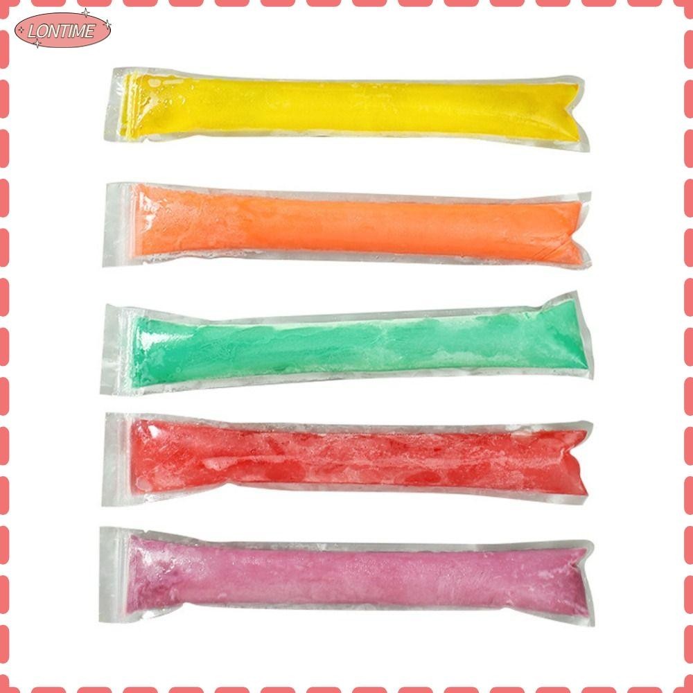 LONTIME STORE Transparent Ice Cream Bag, with Funnel Zip Lock Ice ...