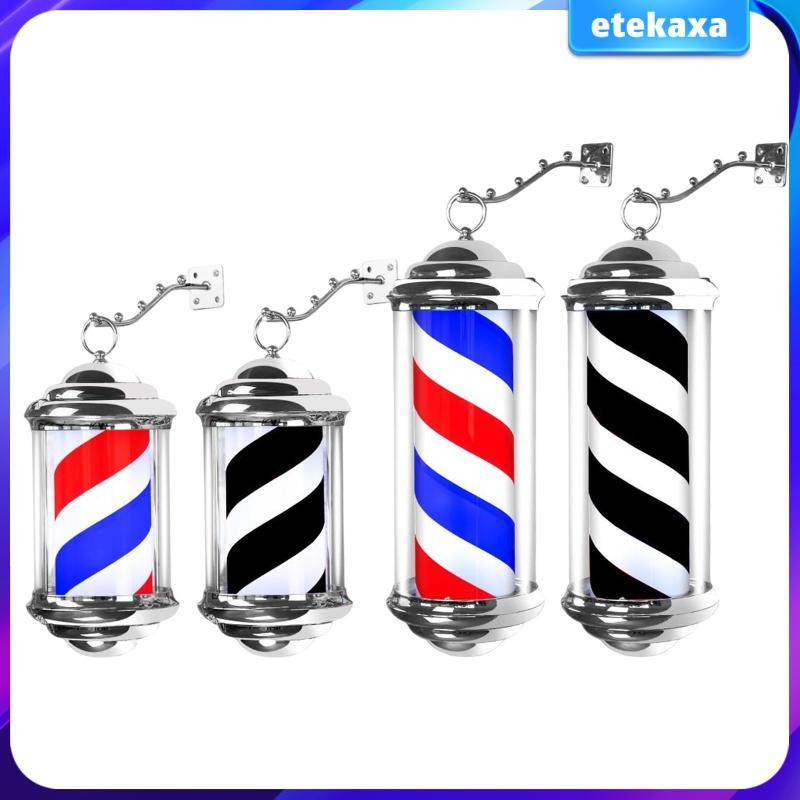 [Etekaxa] Hair Salon Shop Sign Barber Pole Rotating Barber Pole Stand ...