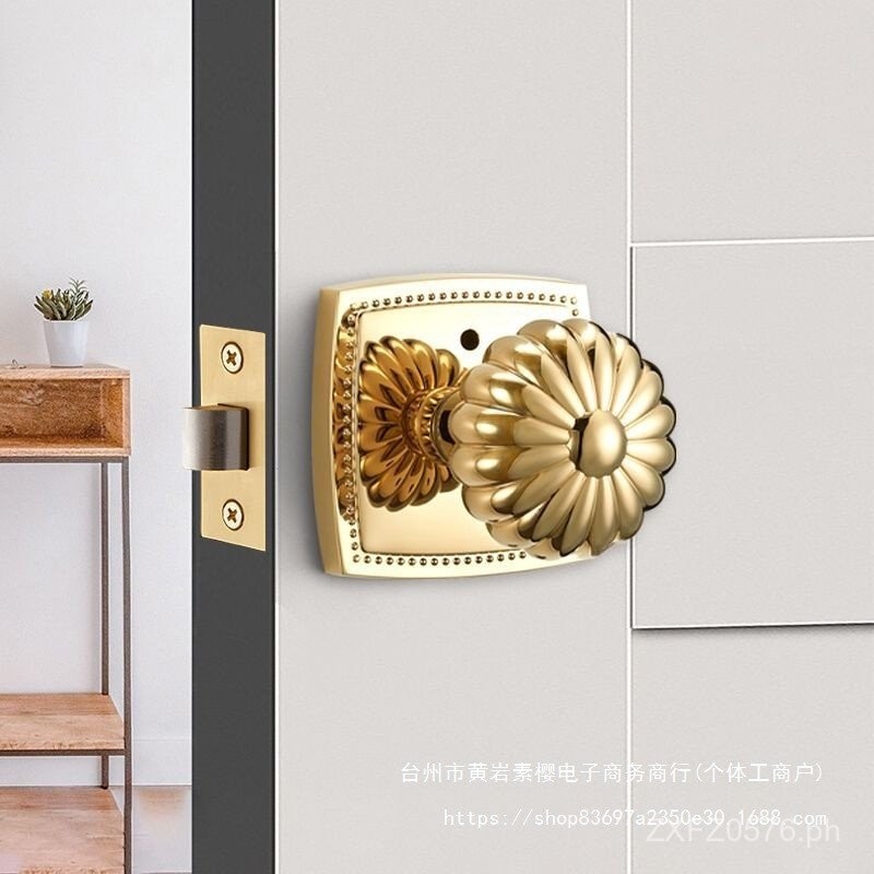 Pumpkin Gold Bedroom Interior Single Tongue Lock Luxury Door Lock ...