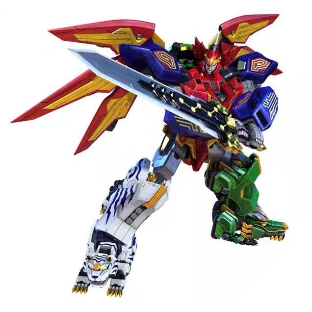 5 in 1 Action Figure Dinozord Kids Gifts Toy Assembly Transformation ...