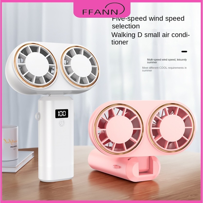 WAITU WAITUFS20 handheld mini portable foldable rechargeable dual head ...