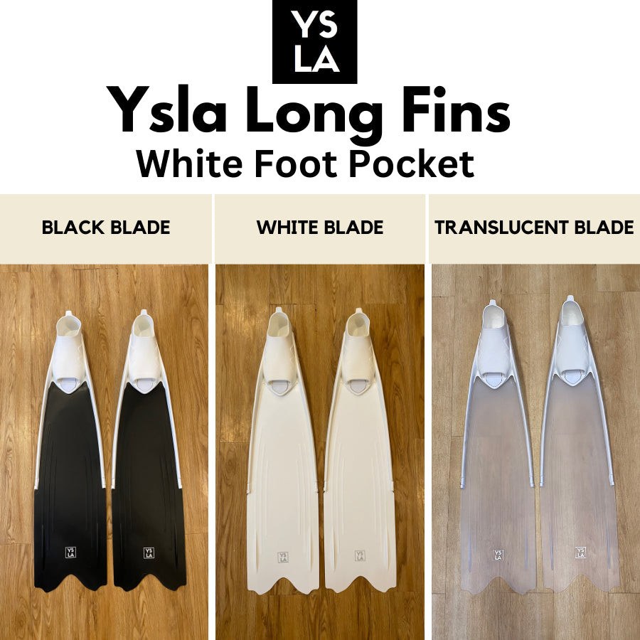 Wave Ysla Freedive and Spearfishing Long Freediving Fins White Shopee