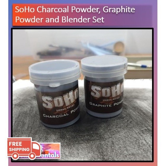 SoHo Charcoal Powder, Graphite Powder and Blender Set | Shopee Philippines