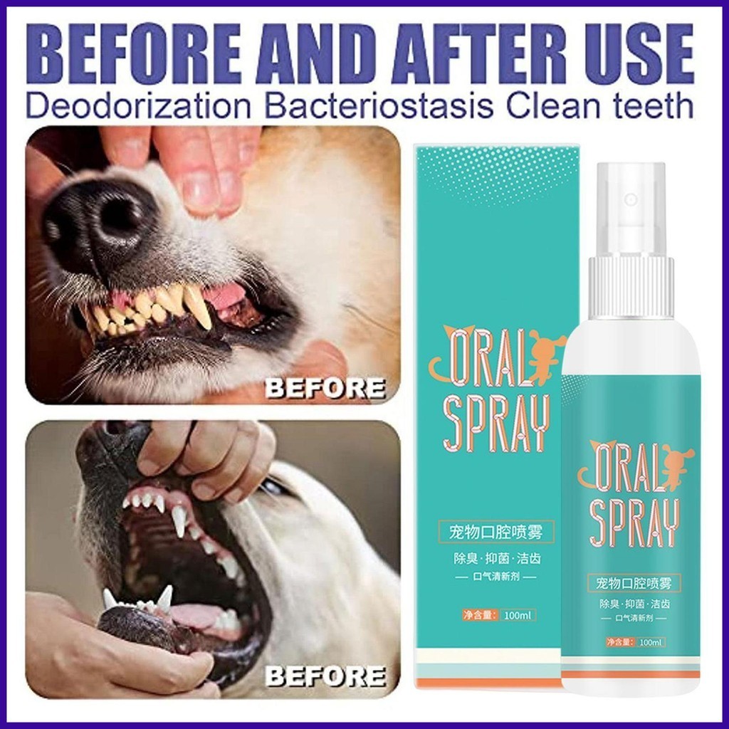 Breath Freshener 100ml Oral Care for Dog Gingivitis Multifunctional Pet