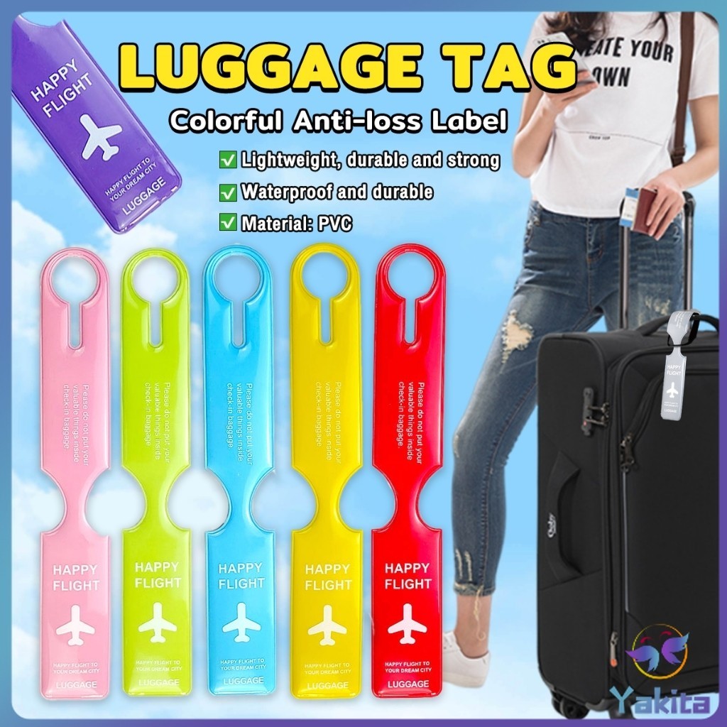 Yaki Luggage Tag PVC Boarding Pass Colorful Anti-loss Label 24*4cm