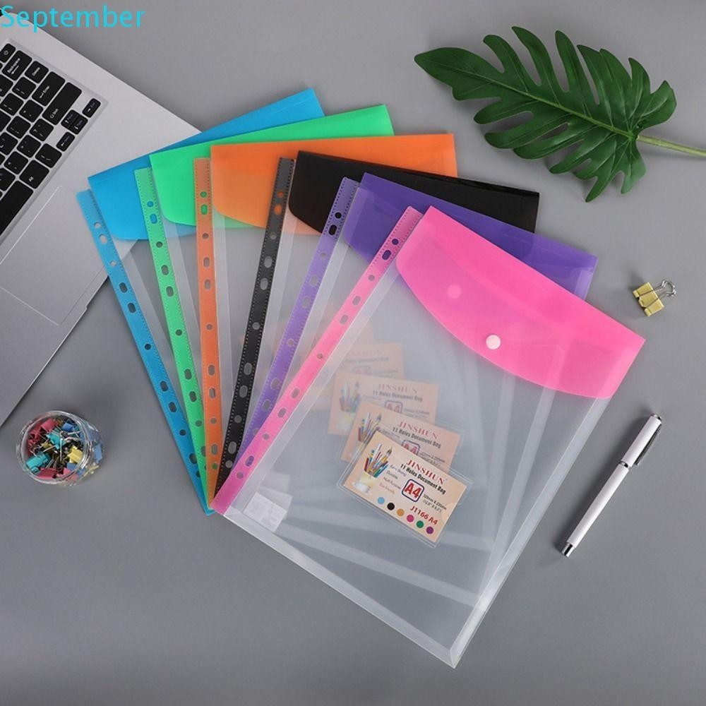 SEPTEMBER A4 Expandable Binder Pocket, Loose Leaf 11 Holes Binder Cash ...