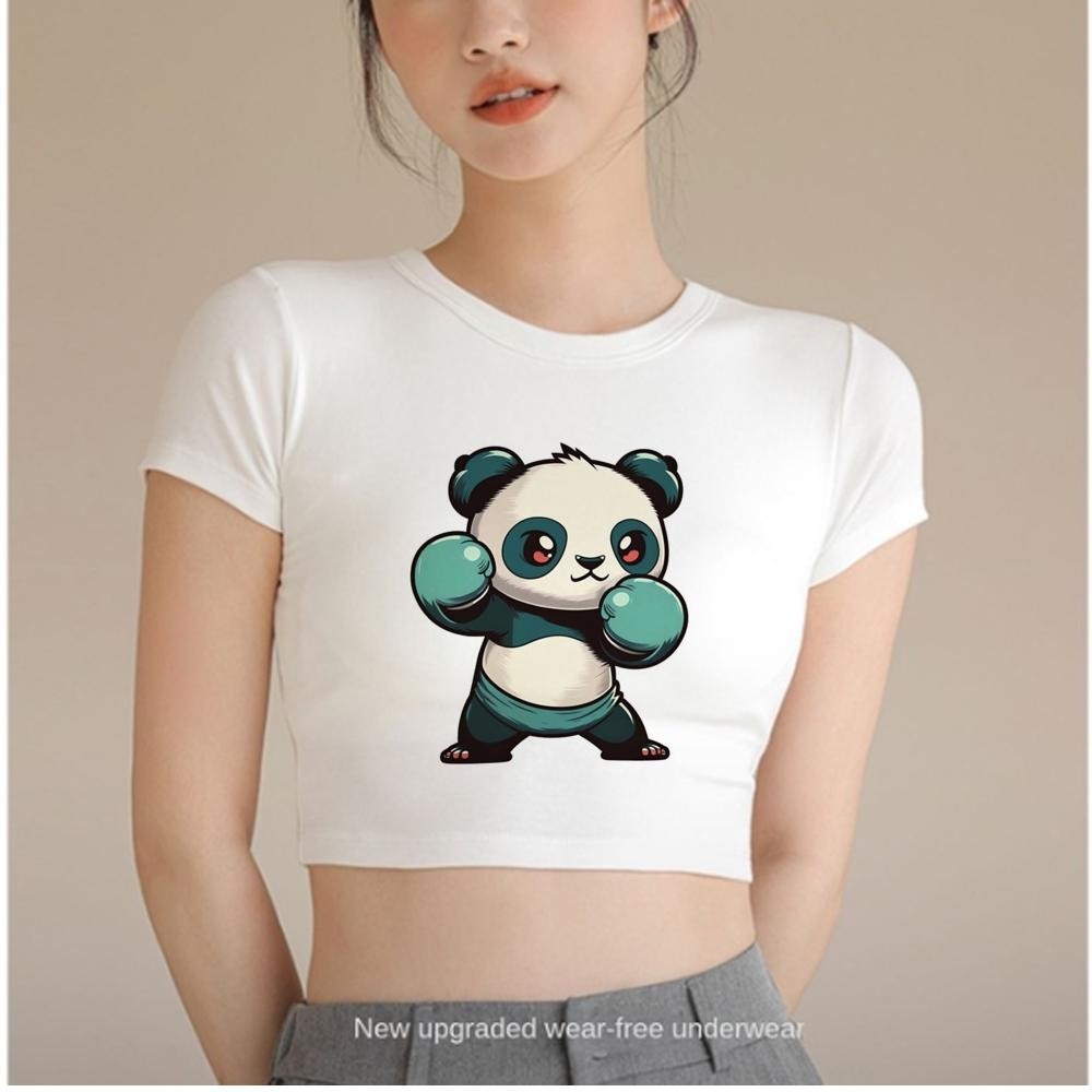 Kongfu Panda gothic streetwear crop top girl Kawaii aesthetic fairycore ...
